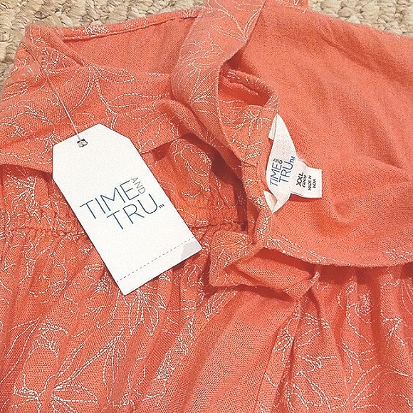 Beach Summer Printed Pink Linen Dress Flowy Midi Plus Size with pockets Preppy - Picture 8 of 11